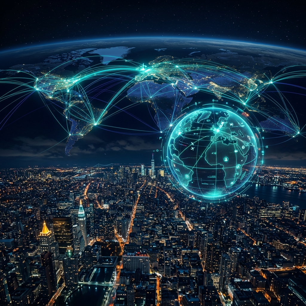 Global Travel Network Background